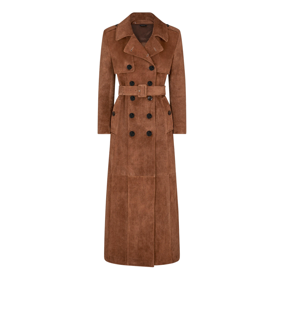 ABRIGO LARGO DE ANTE JASPEADO