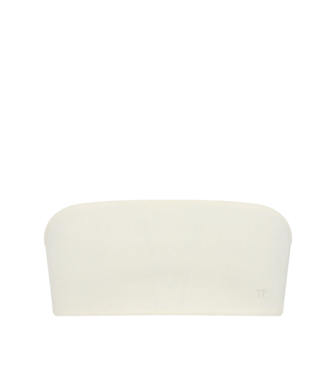 BANDEAU SIN TIRANTES CON LOGOTIPO TF BORDADO A TONOS