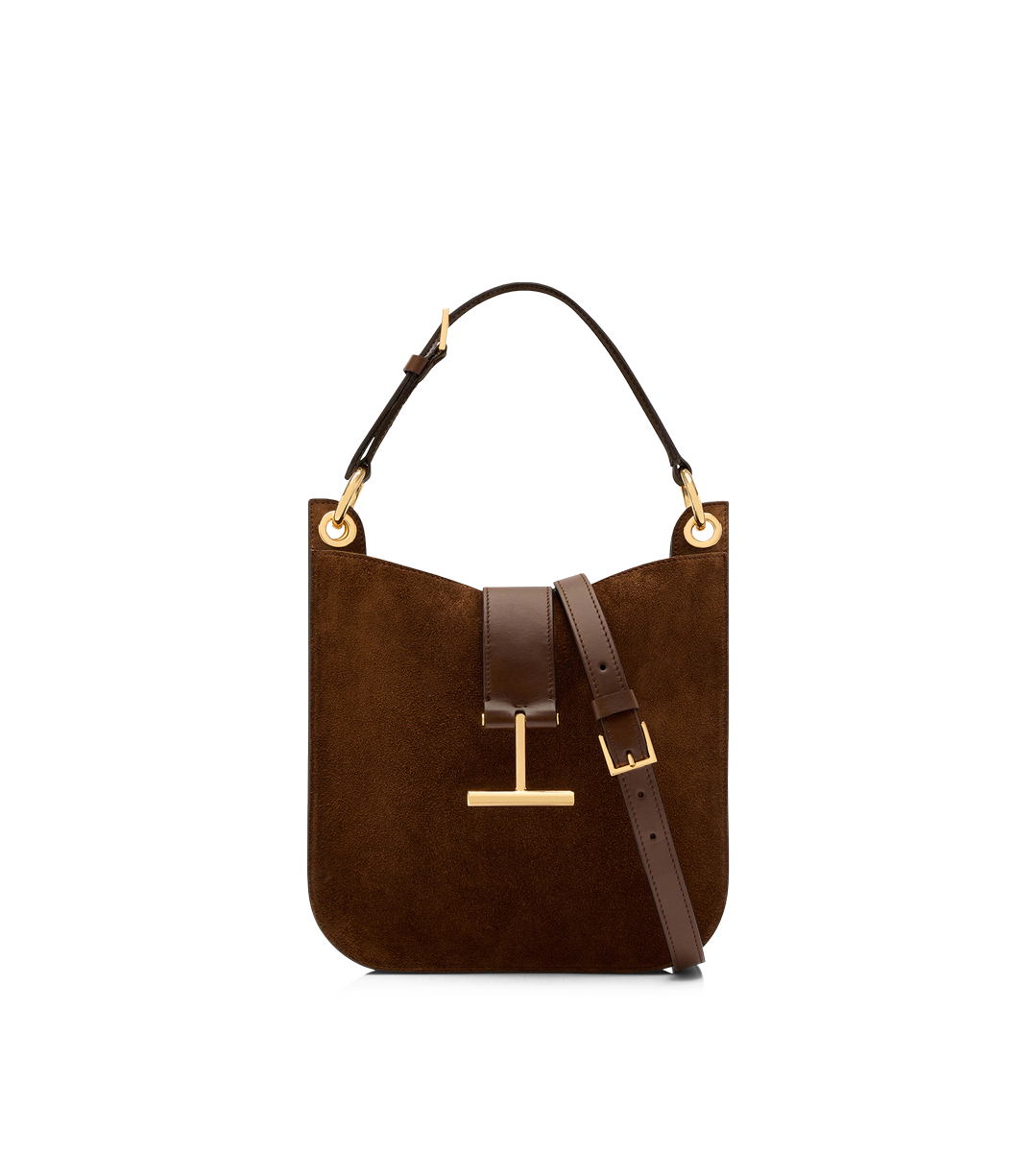 BANDOLERA PEQUEÑA TARA DE PIEL ANTE Y PIEL LISA