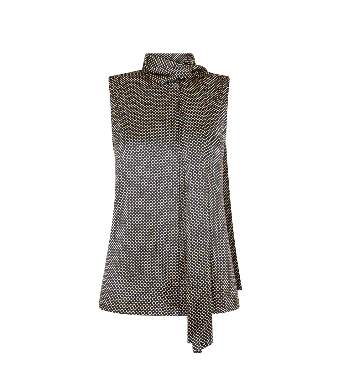 BLUSA DE SEDA LAVALLIERE SIN MANGAS