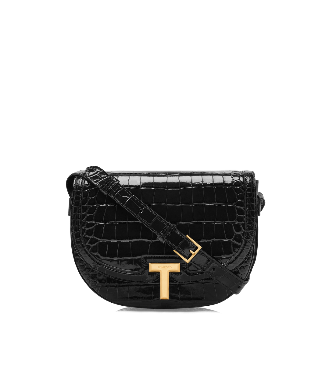 BOLSO BANDOLERA WALLIS DE PIEL DE COCODRILO ESTAMPADA BRILLANTE