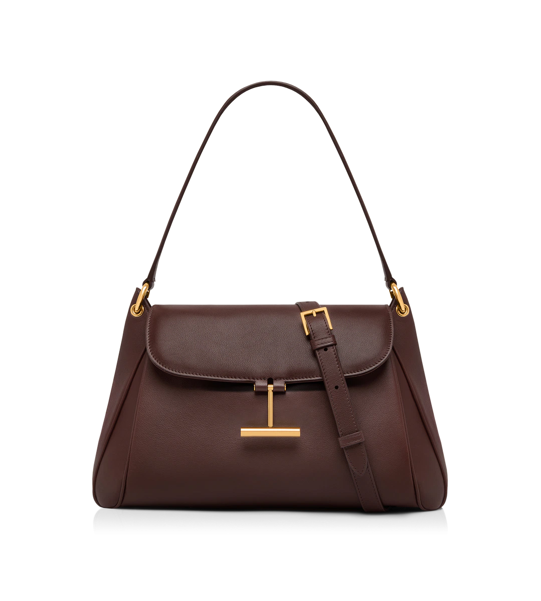 BOLSO DE HOMBRO MEDIANO TARA DE PIEL GRANULADA NATURAL