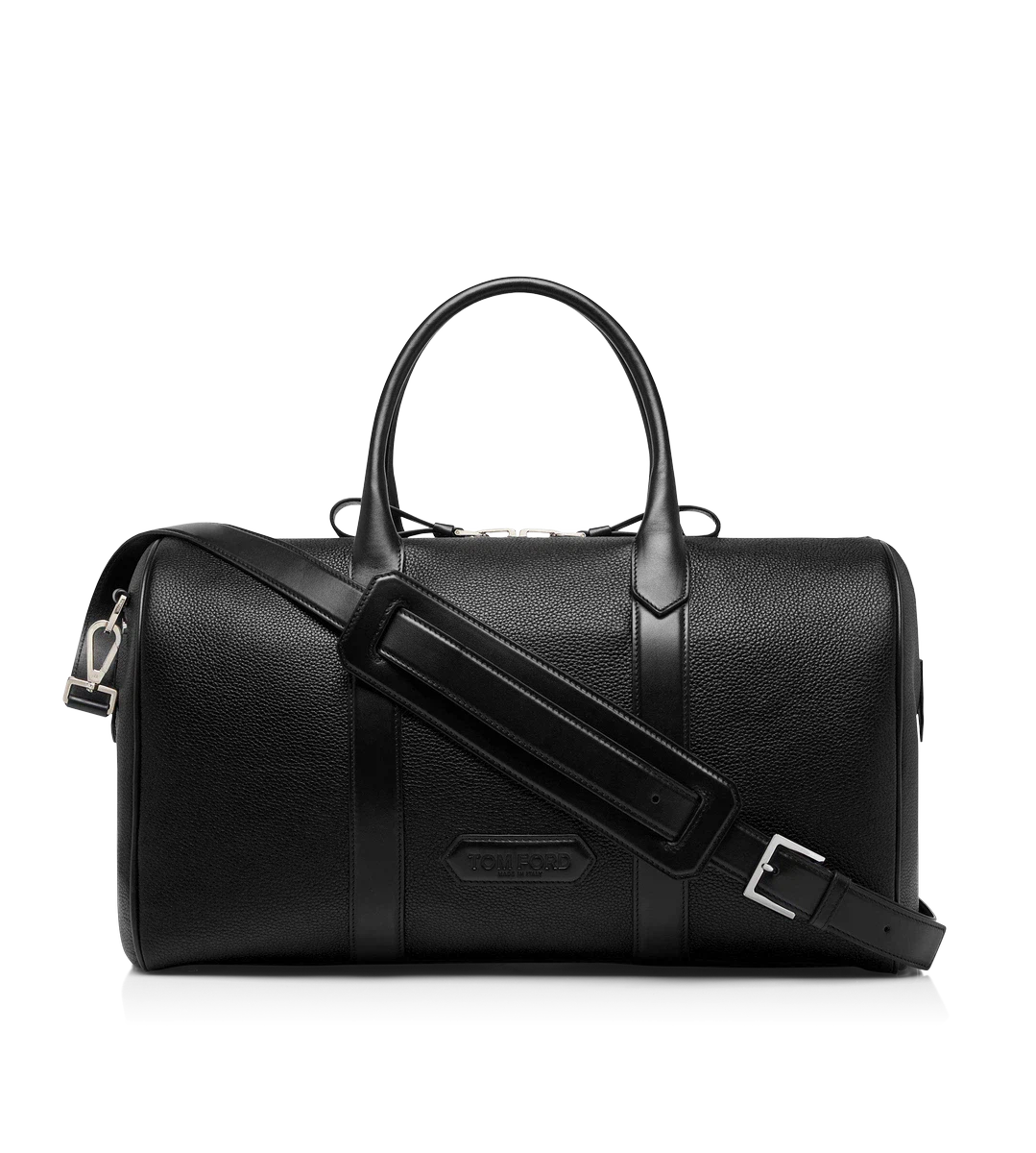 BOLSO DE VIAJE MEDIANO DE ABERTURA ANCHA DE CUERO GRANULADO