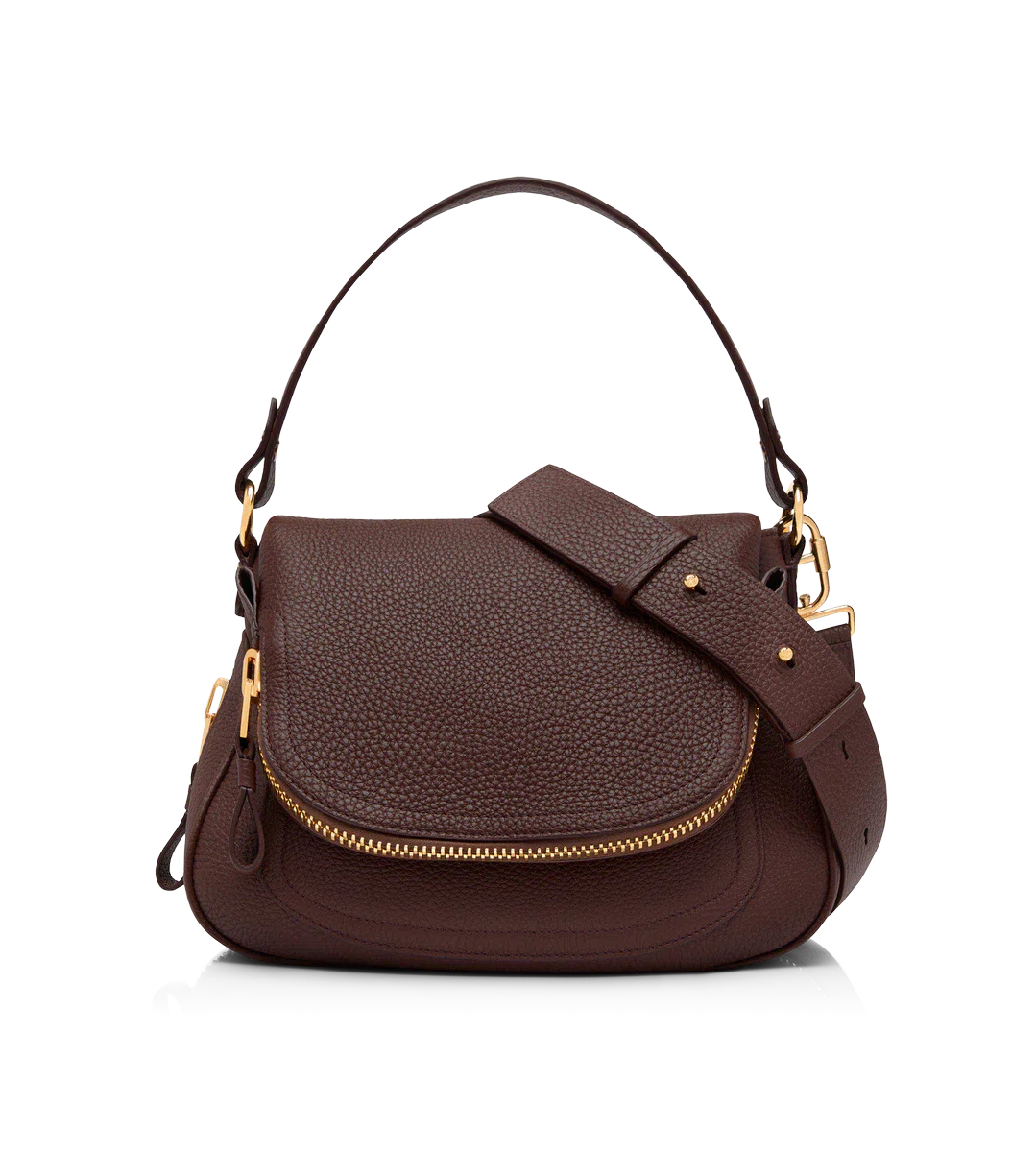 BOLSO MEDIANO JENNIFER DE DOBLE ASIENTO EN PIEL GRANULADA