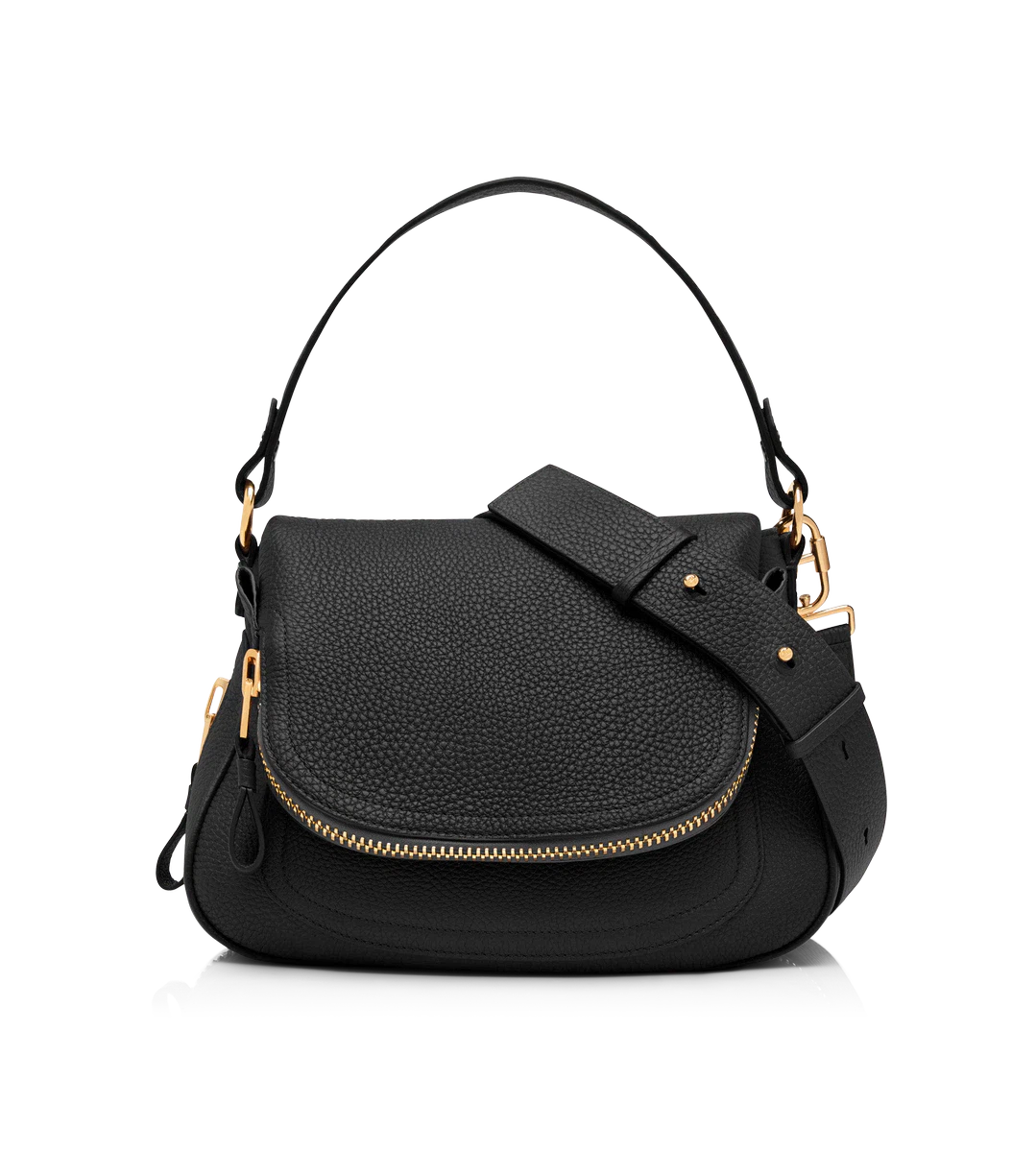 BOLSO MEDIANO JENNIFER DE DOBLE ASIENTO EN PIEL GRANULADA