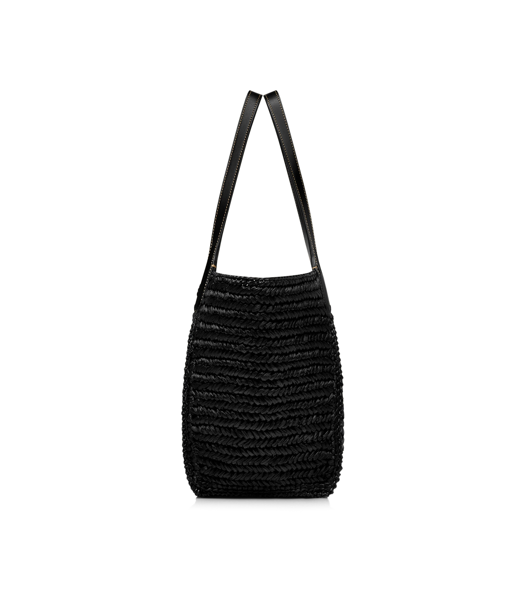 BOLSO TOTE MEDIANO TARA DE RAFIA Y CUERO