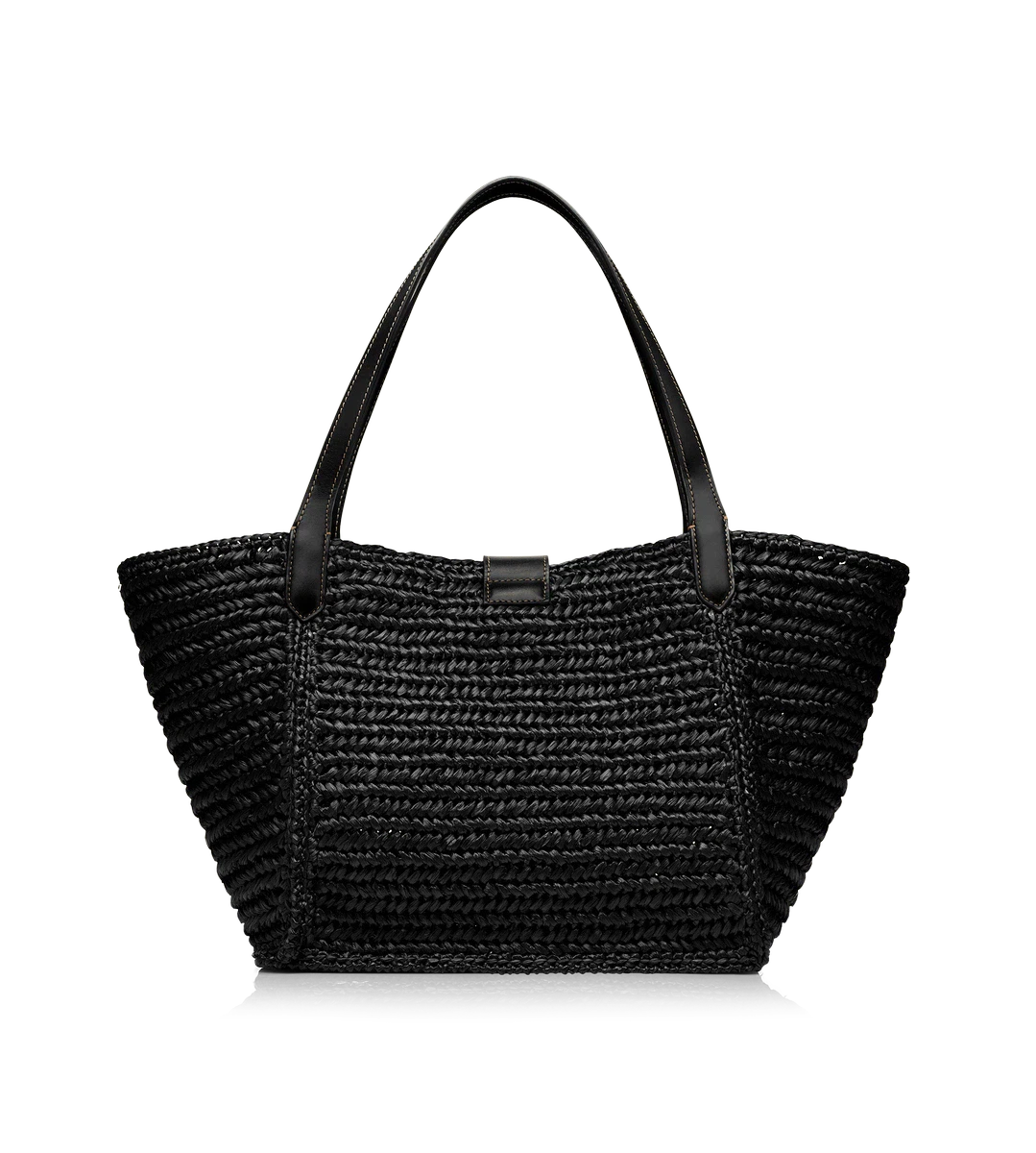 BOLSO TOTE MEDIANO TARA DE RAFIA Y CUERO BOLSO TOTE MEDIANO TARA DE RAFIA Y CUERO