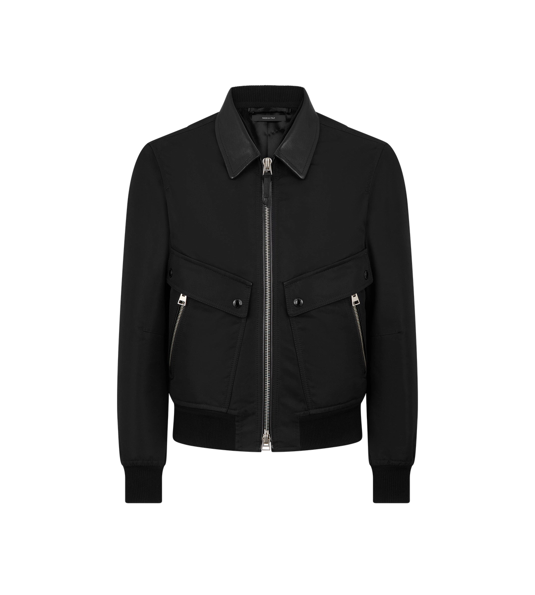 BOMBER CON CUELLO DE PIEL DE NYLON