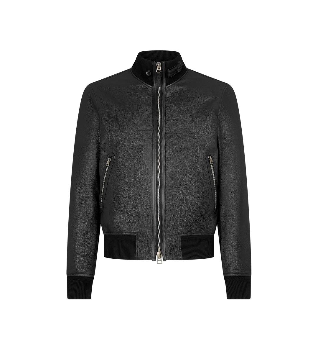 BOMBER DE CUERO GRANULADO CON EMBUDO