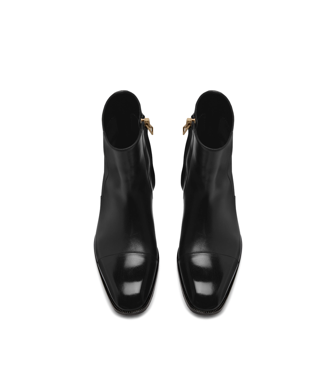 BOTA DE PIEL BRUÑIDA CON CREMALLERA DE HAINAUT