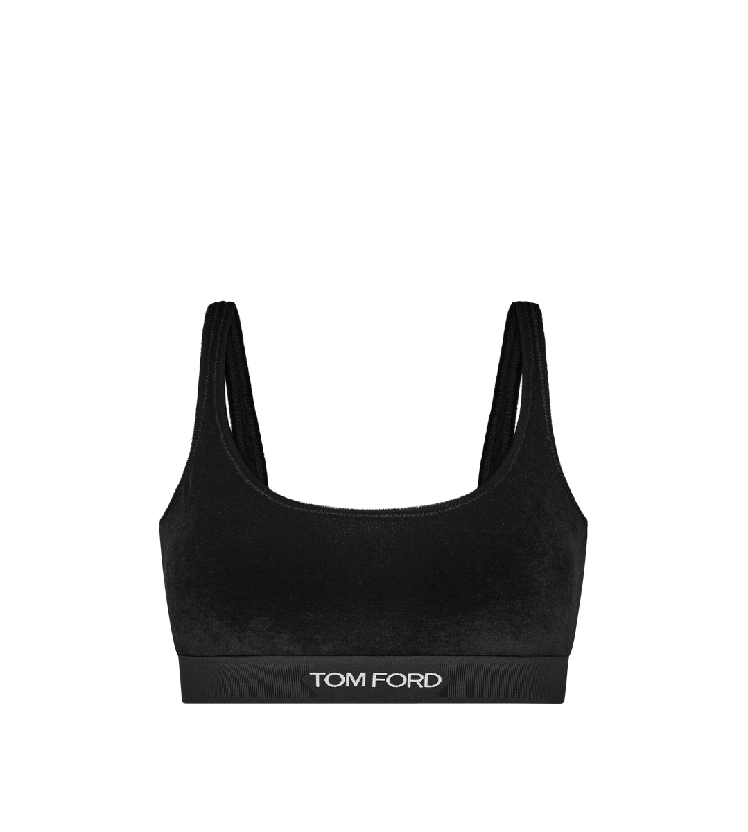 BRALETTE DE FIRMA DE TERCIOPELO ELÁSTICO Y LUSTROSO