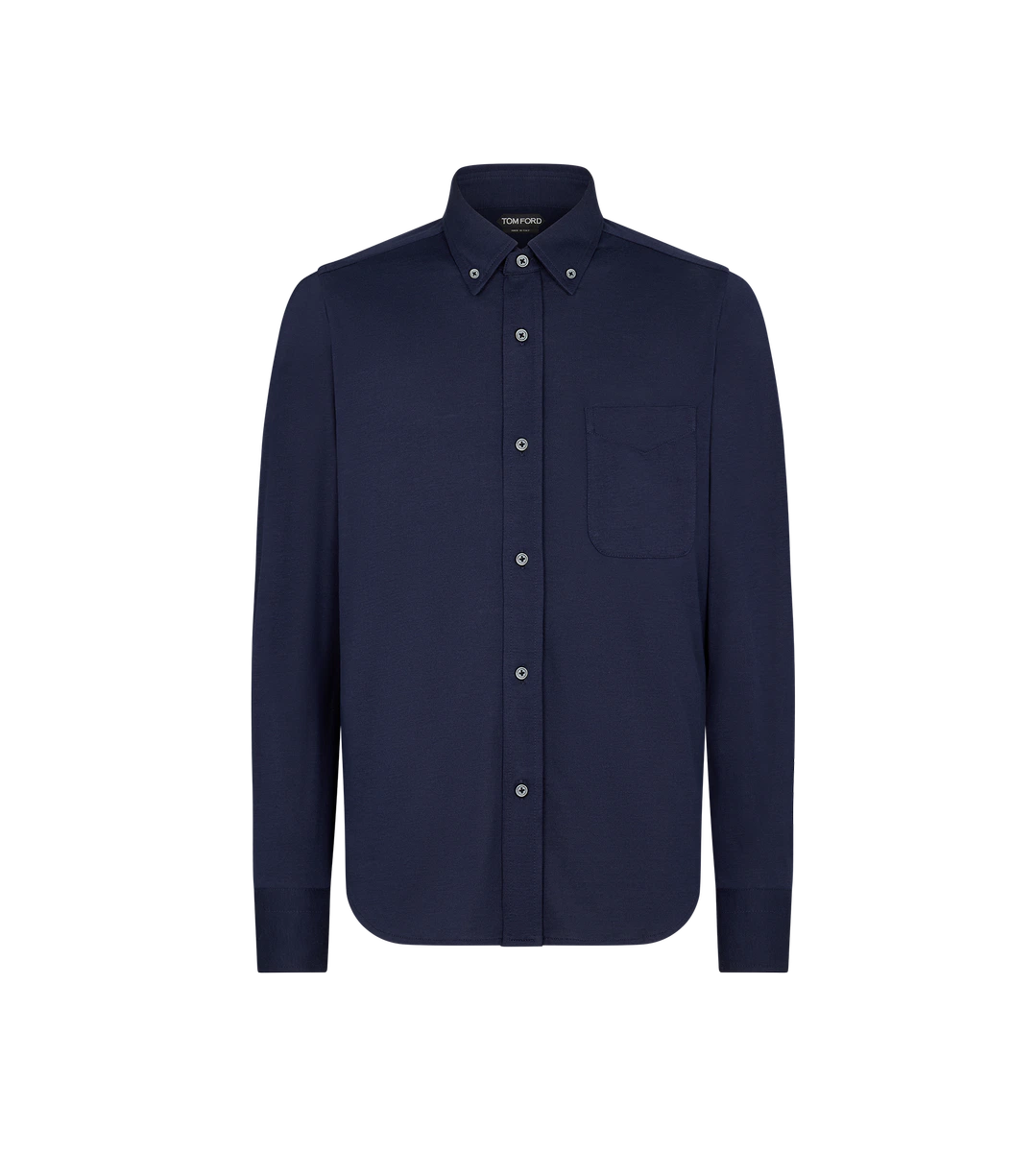 CAMISA DE BOTONES DE MEZCLA DE SEDA Y ALGODÓN