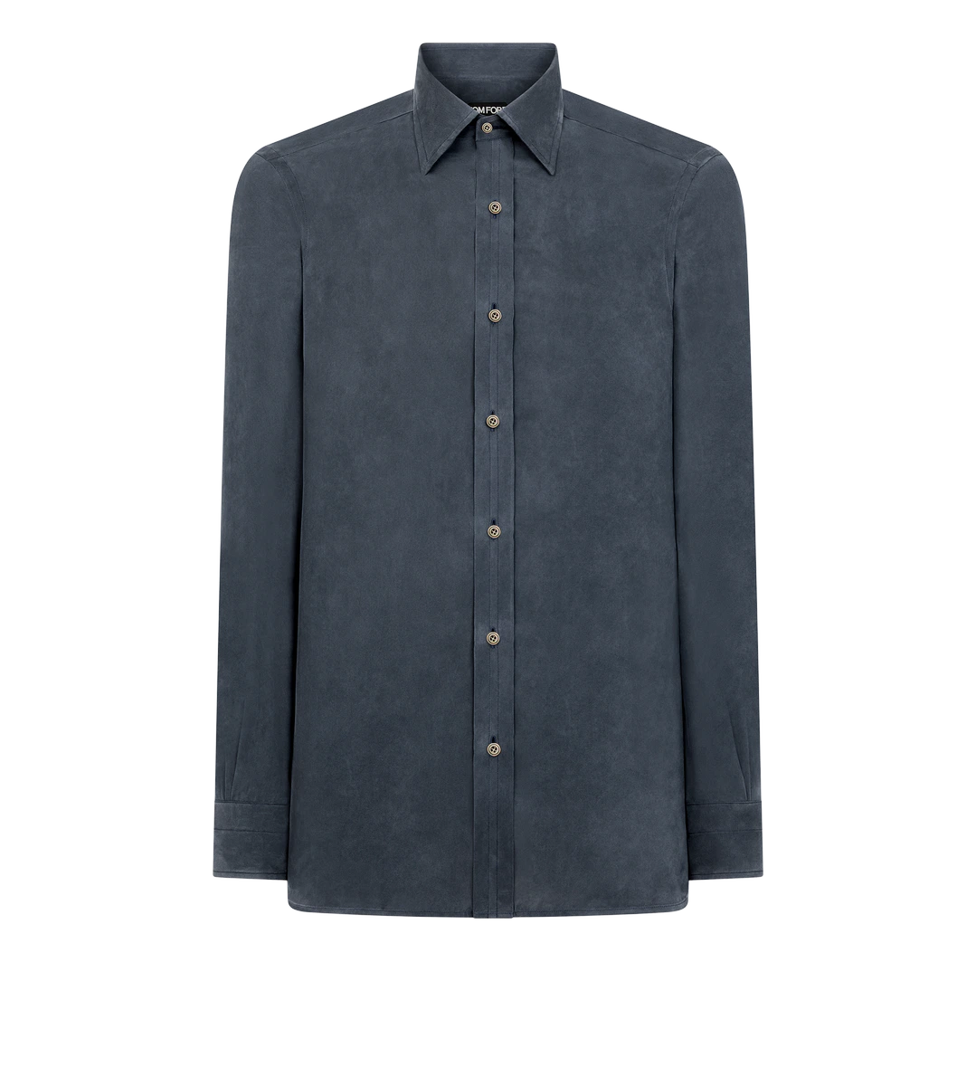 CAMISA DE SARGA DE SEDA LAVADA DE AJUSTE SLIM