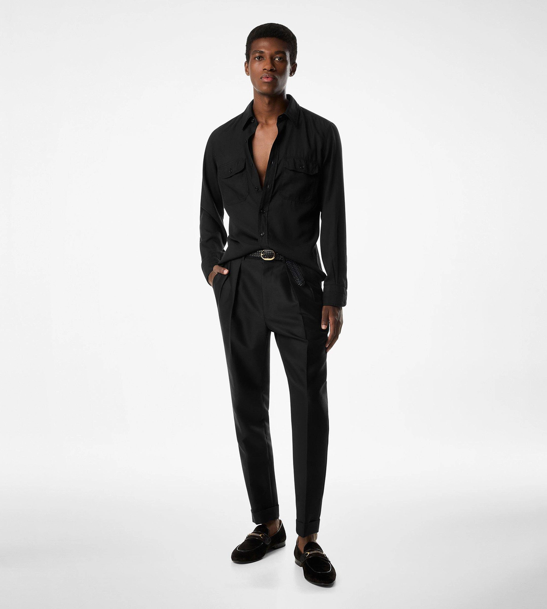 CAMISA DE SARGA FLUIDA DE AJUSTE MILITAR CAMISA DE SARGA FLUIDA DE AJUSTE MILITAR