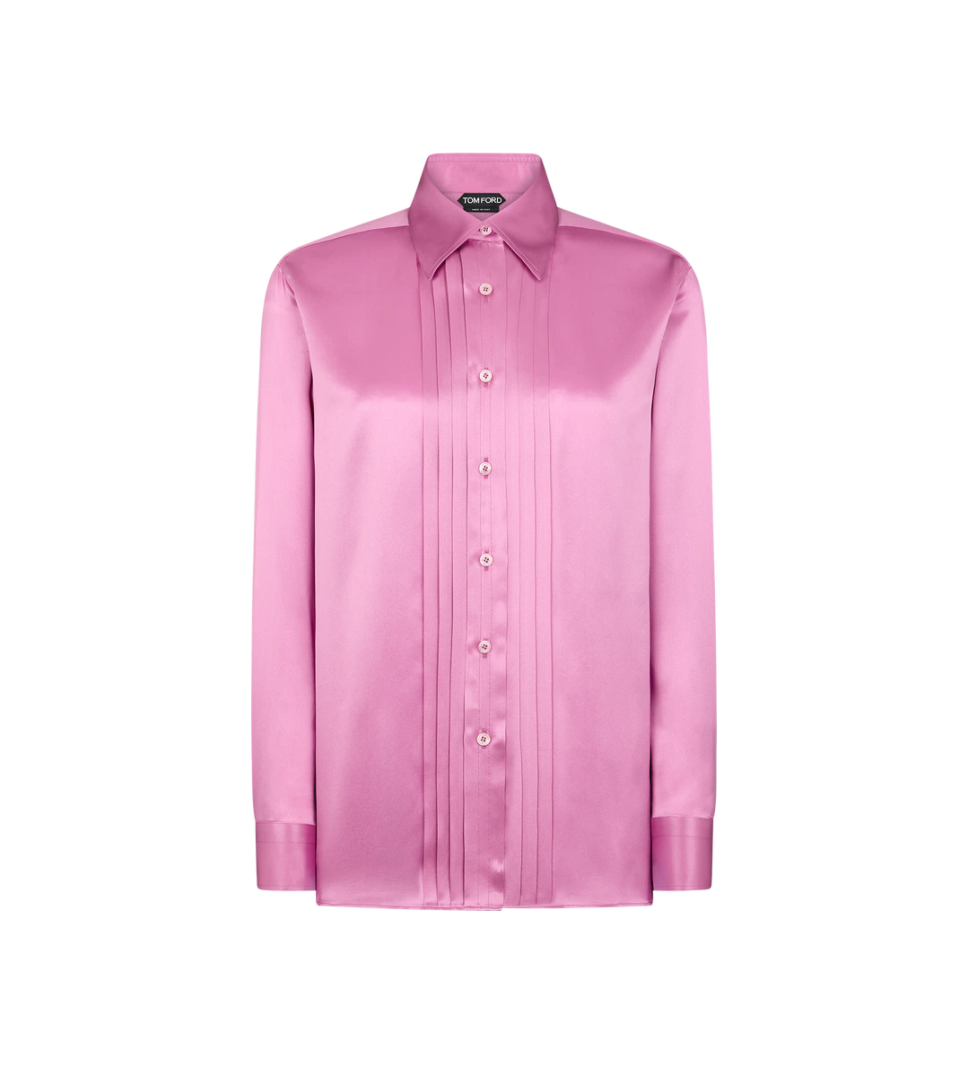 CAMISA DE SEDA CON DETALLE PLISADO