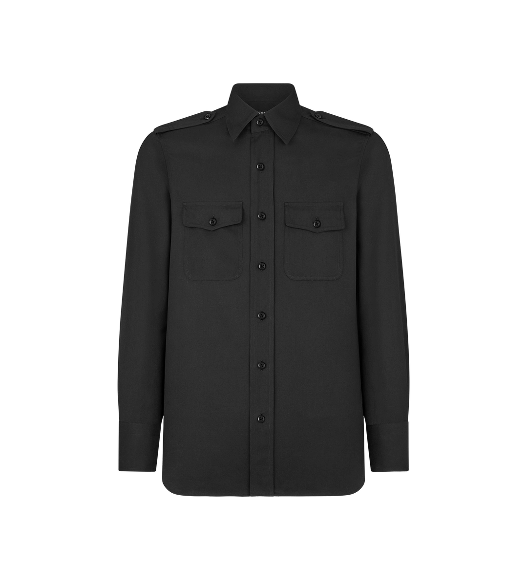 CAMISA MILITAR DE FAILLE DE SEDA Y ALGODÓN