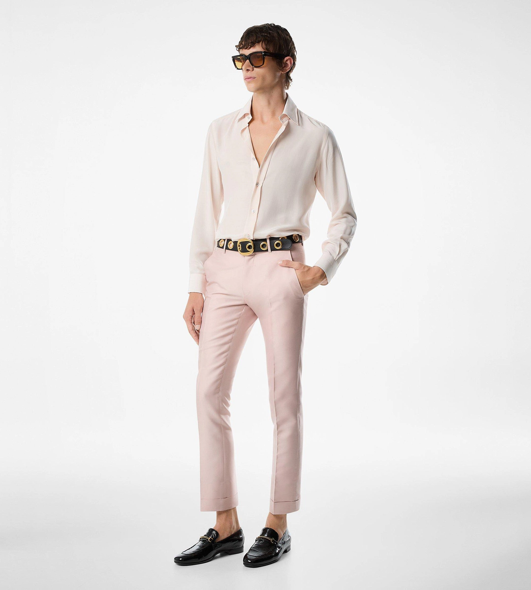 CAMISA SLIM FIT DE POPELINA DE SEDA LAVADA