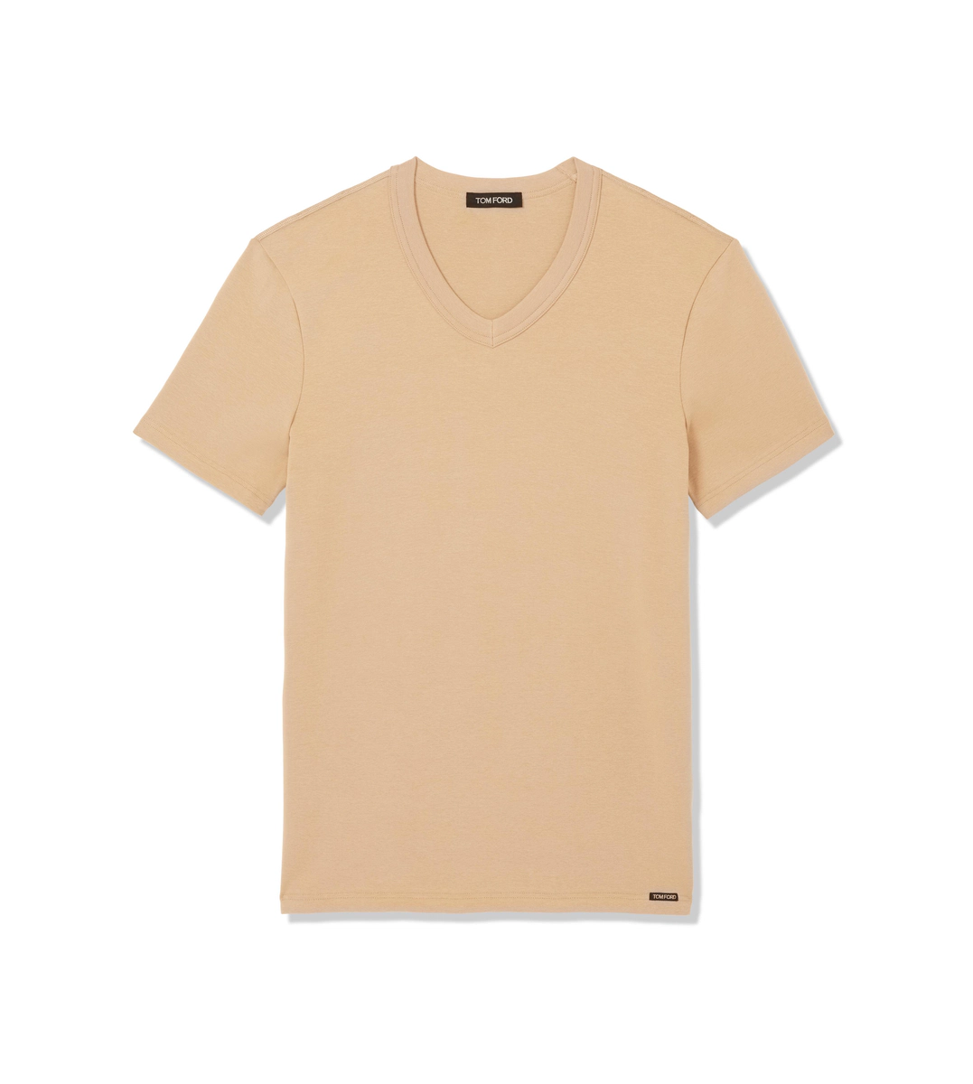 CAMISETA DE ALGODÓN CON CUELLO EN V