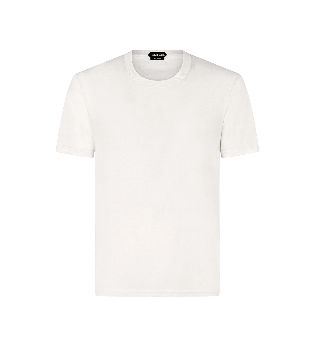 CAMISETA DE ALGODÓN PURO CON CUELLO REDONDO