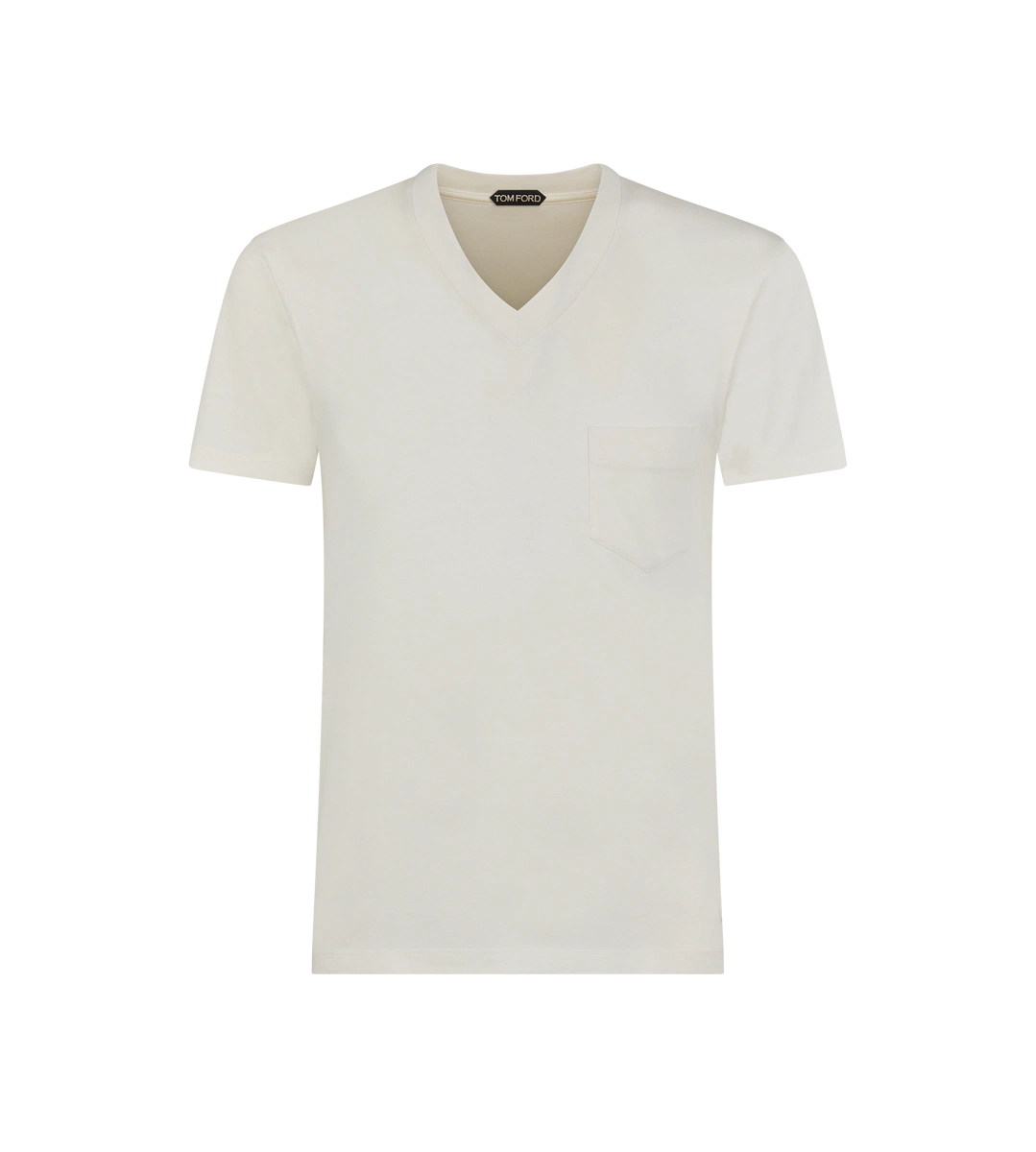 CAMISETA DE CUELLO EN V DE ALGODÓN PURO
