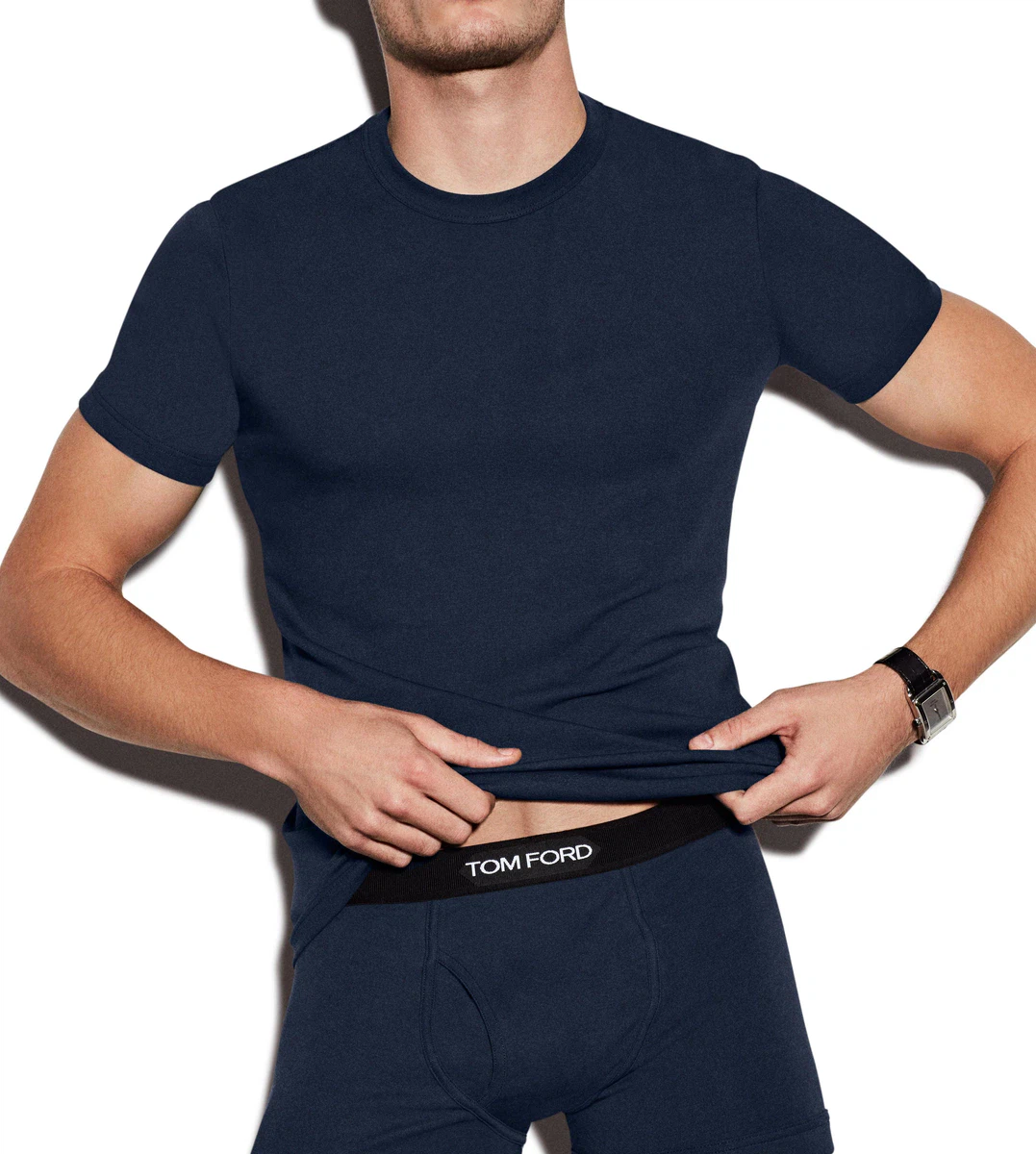 CAMISETA DE CUELLO REDONDO DE ALGODÓN