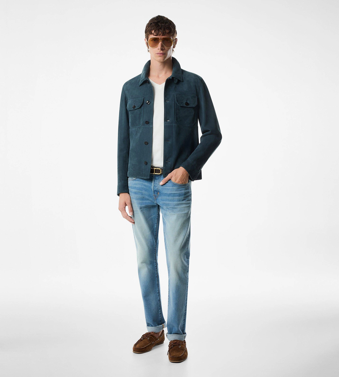 CAMISETA EXTERIOR LIGERA DE ANTE