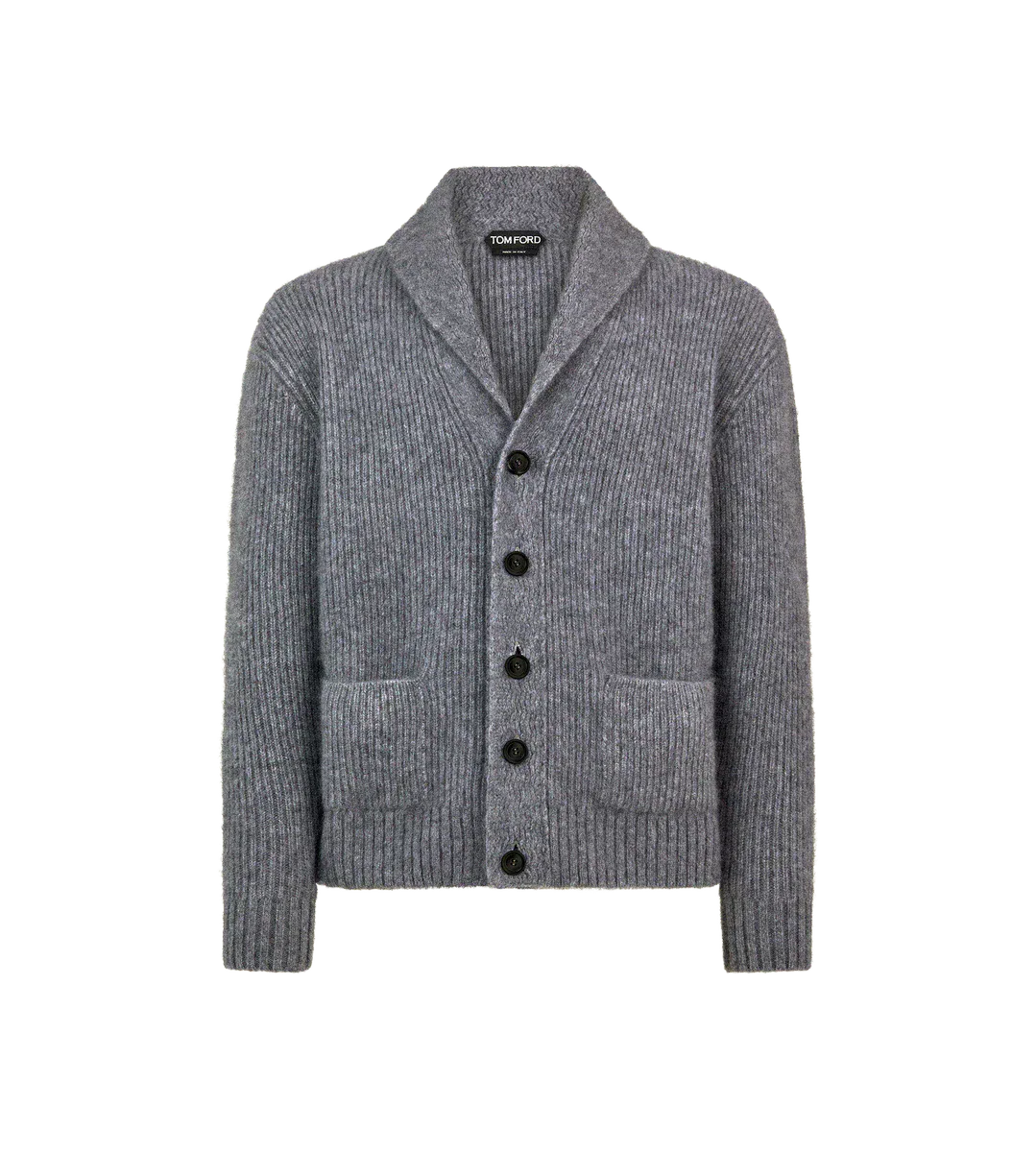 CÁRDIGAN DE CUELLO CHAL DE SEDA Y CACHEMIRA CEPILLADA