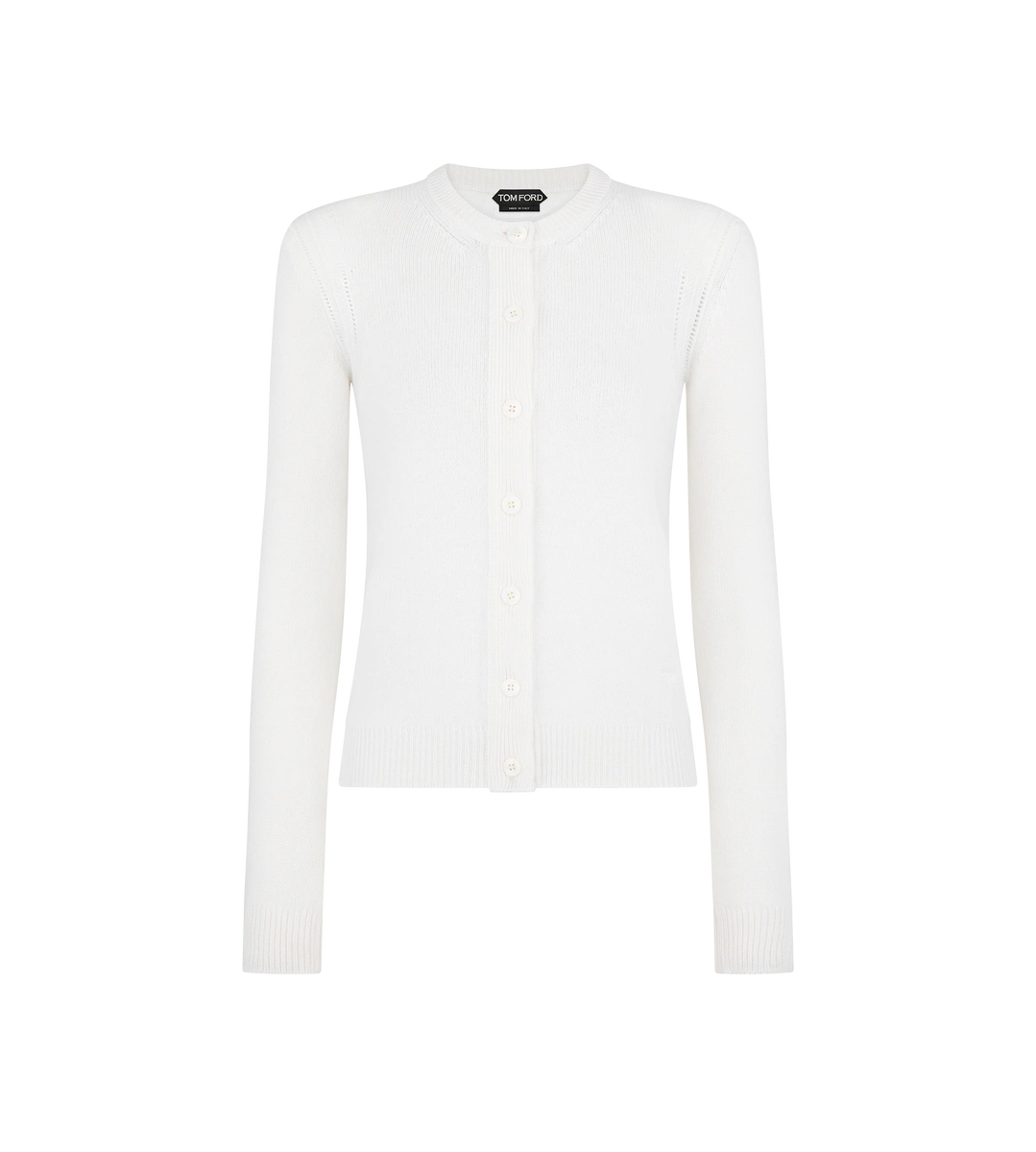 CÁRDIGAN DE CUELLO REDONDO CON HOMBROS