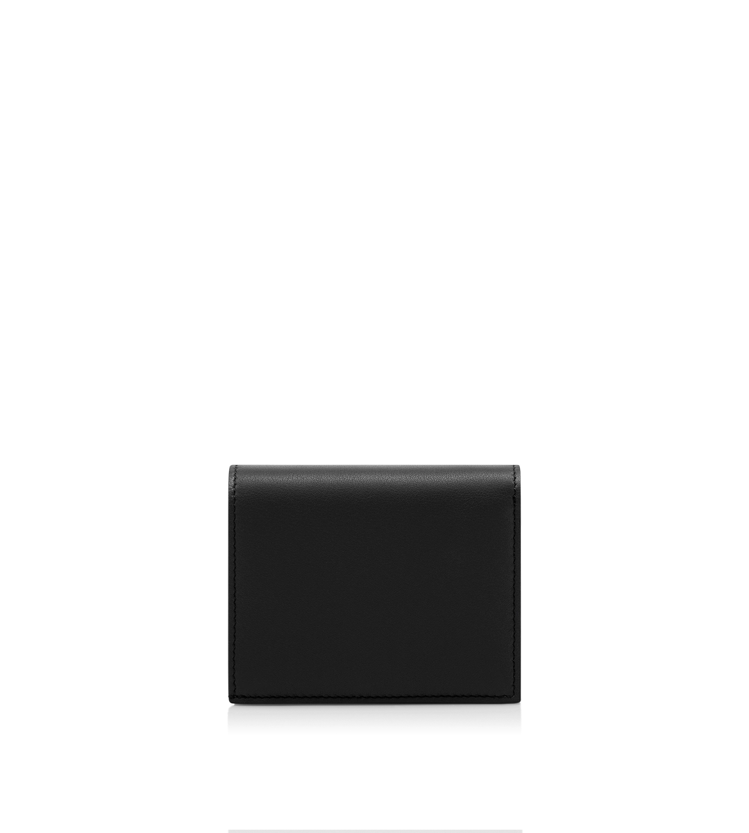 CARTERA COMPACTA CON CANDADO DE CUERO DE GRANO NATURAL