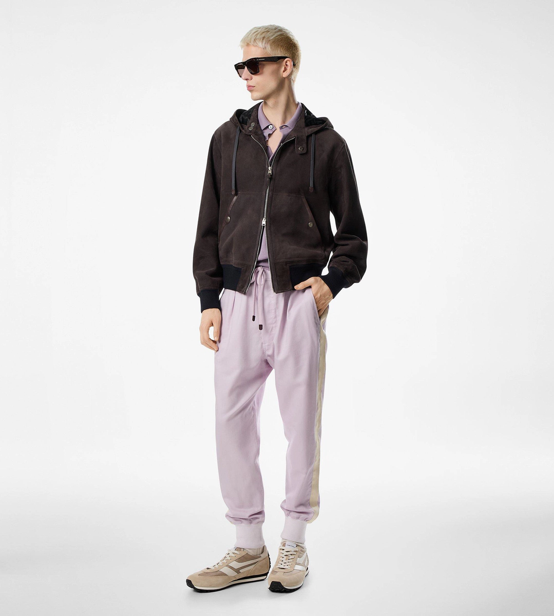 CAZADORA DE ANTE CON CAPUCHA