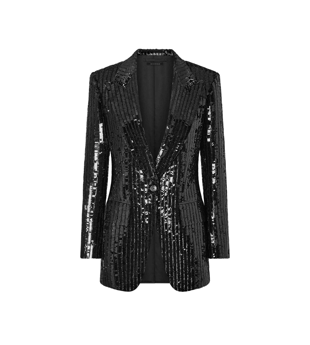 CHAQUETA BIANCA DE BOTONADURA SIMPLE CON SOLAPA DE PICO