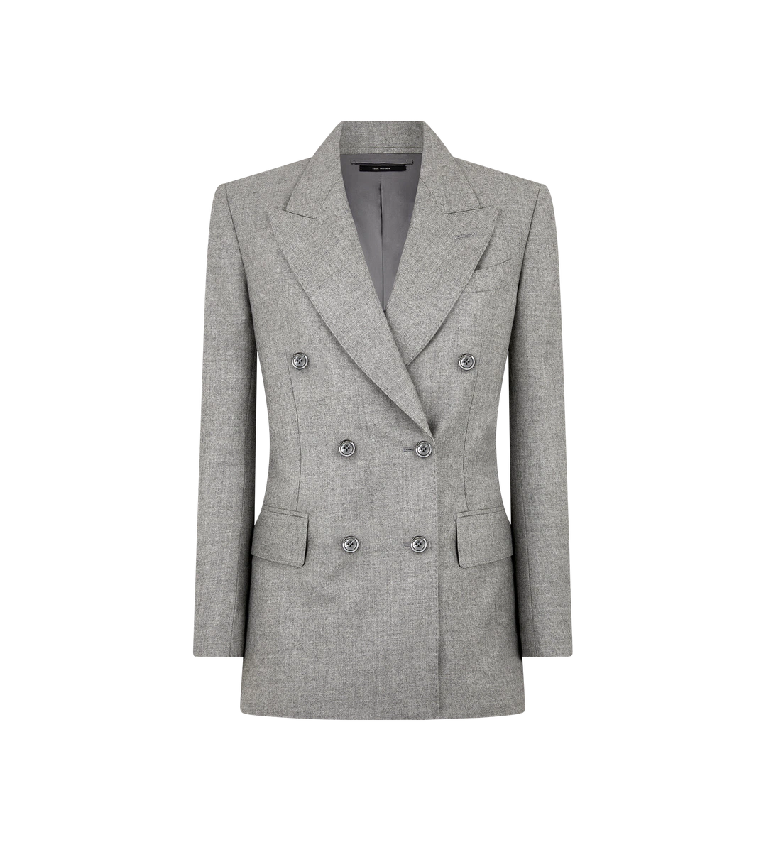 CHAQUETA CRUZADA «WALLIS» DE FRANELA DE CACHEMIRA