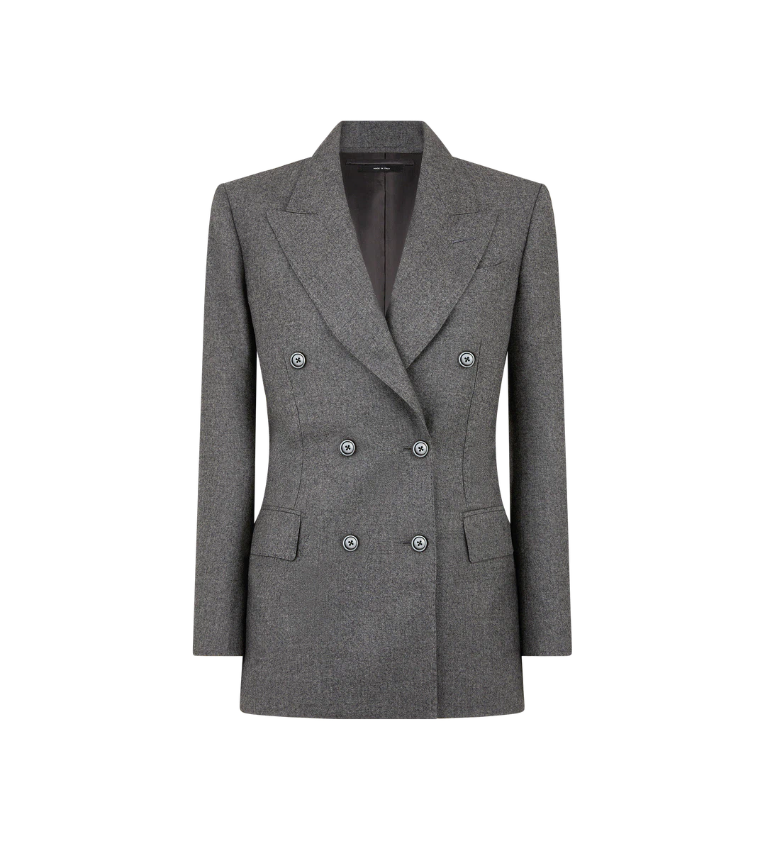 CHAQUETA CRUZADA «WALLIS» DE FRANELA DE CACHEMIRA