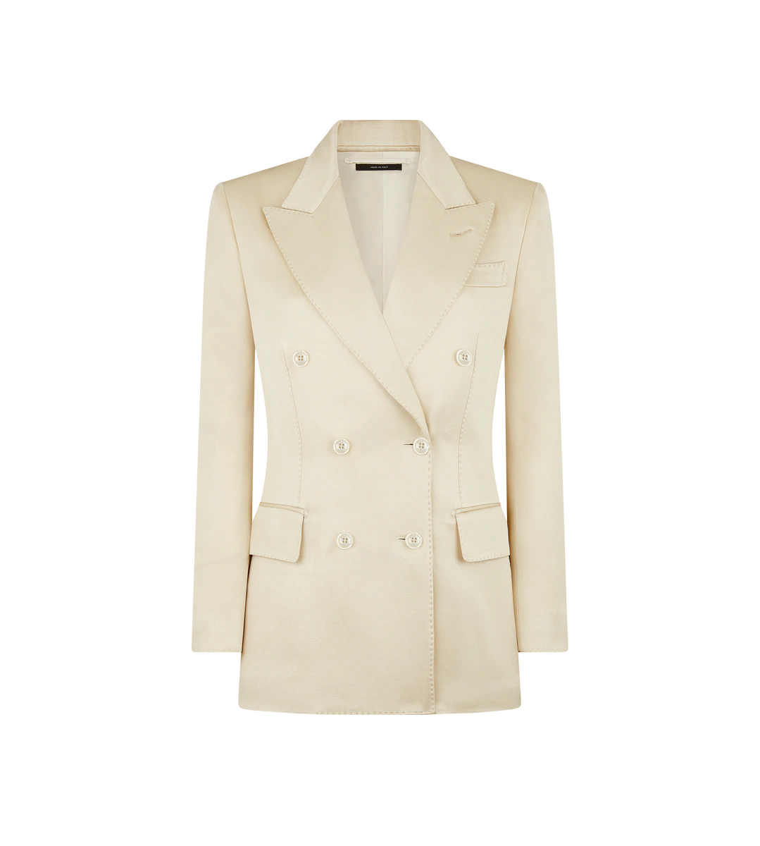 CHAQUETA CRUZADA «WALLIS» DE SARGA DE SEDA Y LANA