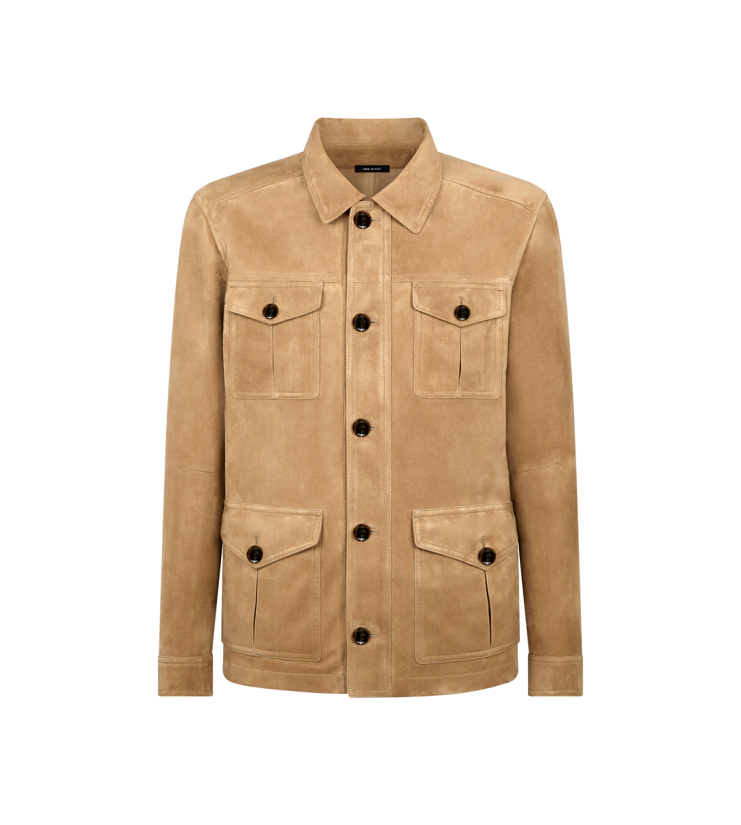 CHAQUETA DE ANTE CON CUATRO BOLSILLOS