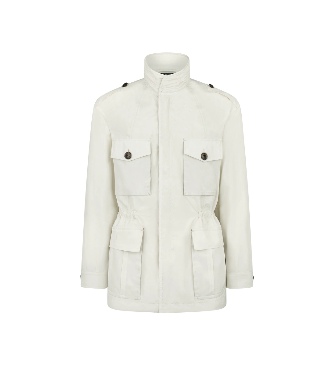 CHAQUETA DE CAMPAÑA DE POPELINA DE SEDA LAVADA