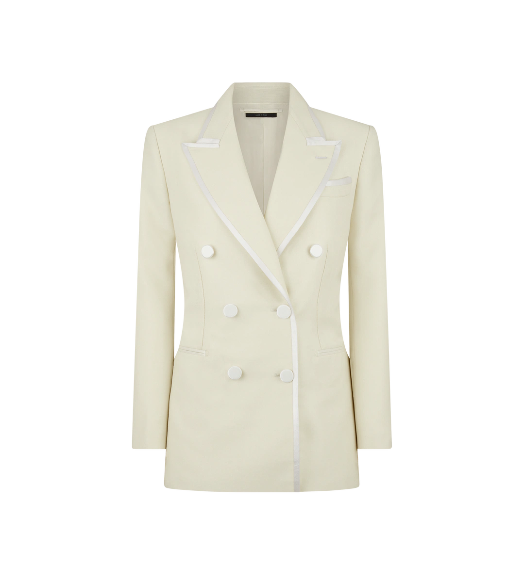 CHAQUETA DE ESMOQUIN CRUZADA «WALLIS» DE MEZCLA DE SEDA Y MOHAIR