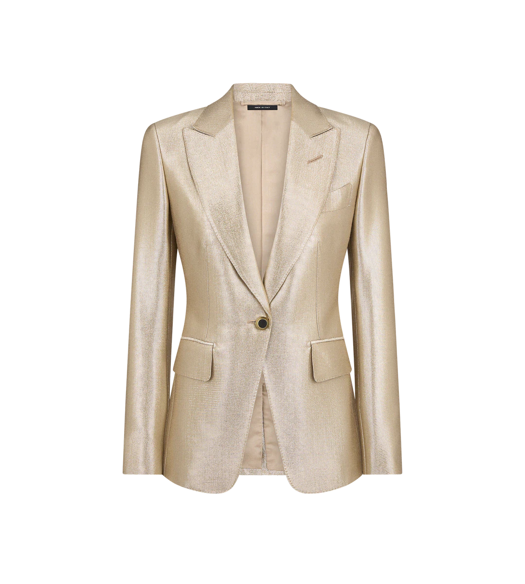 CHAQUETA DE SOLAPA DE PICO CON BOTONERA SIMPLE