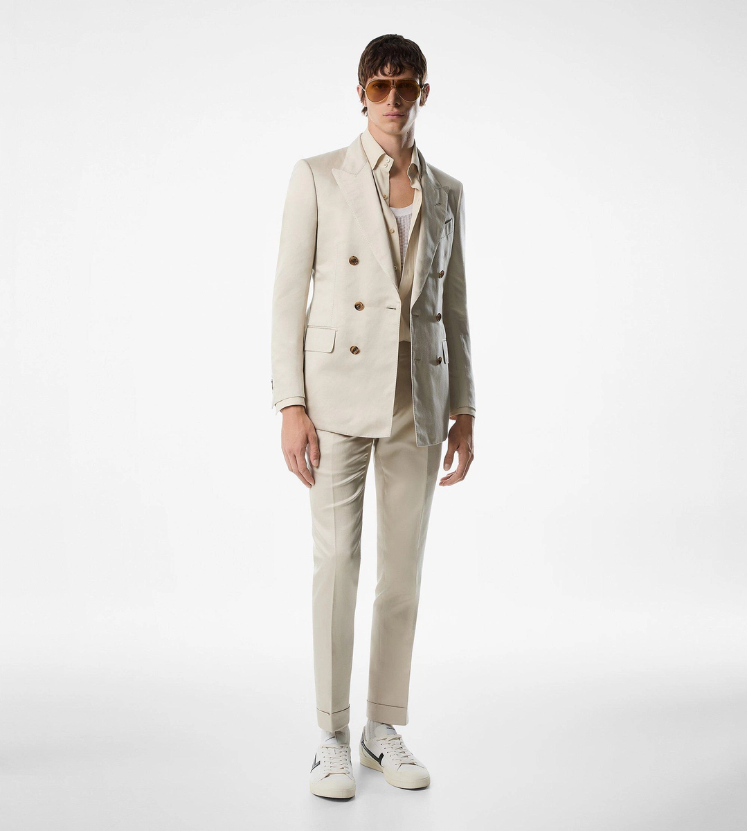 CHAQUETA DYLLAN DE SARGA DE LINO Y SEDA