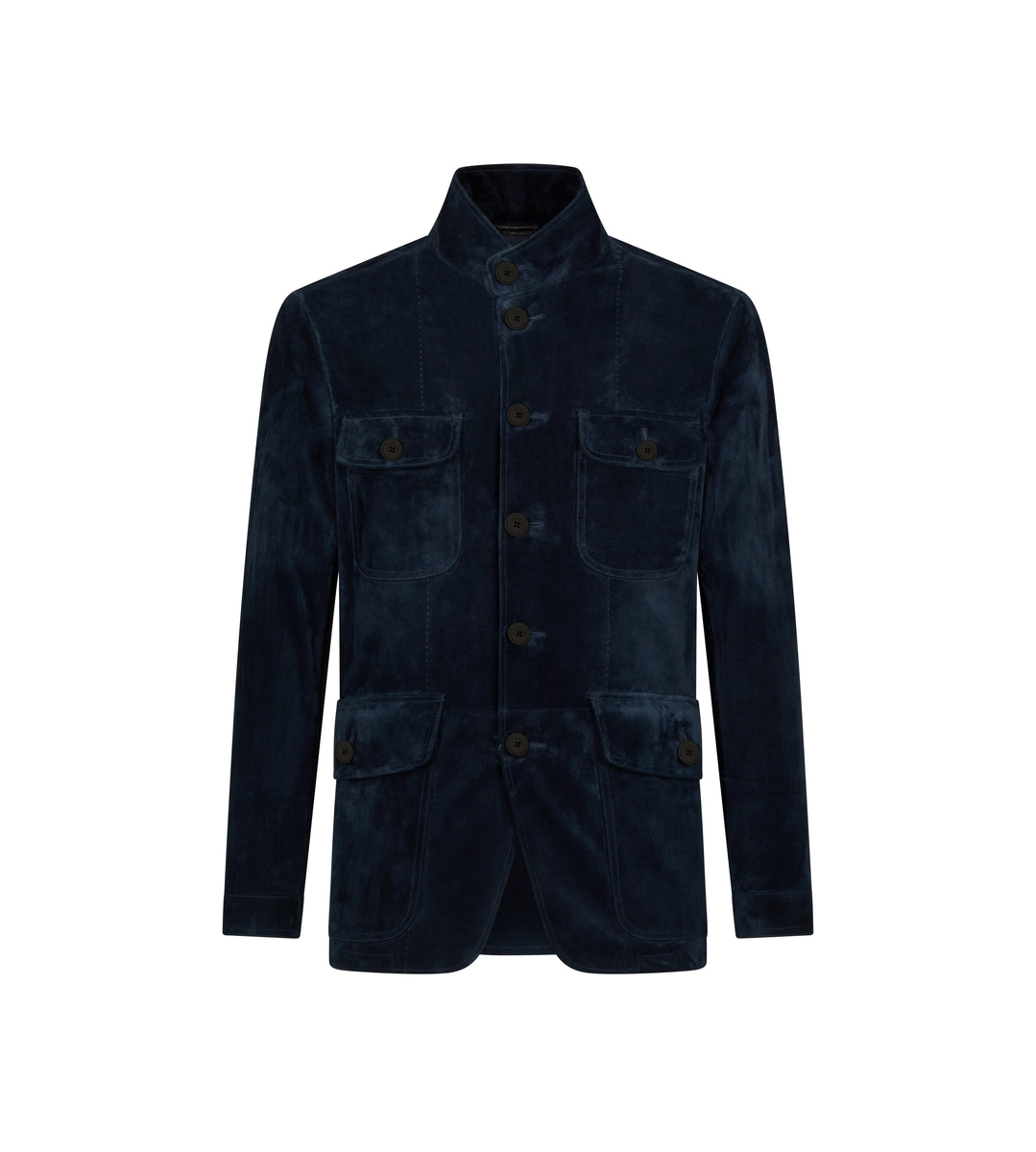 CHAQUETA MILITAR DE ANTE Y CACHEMIRA