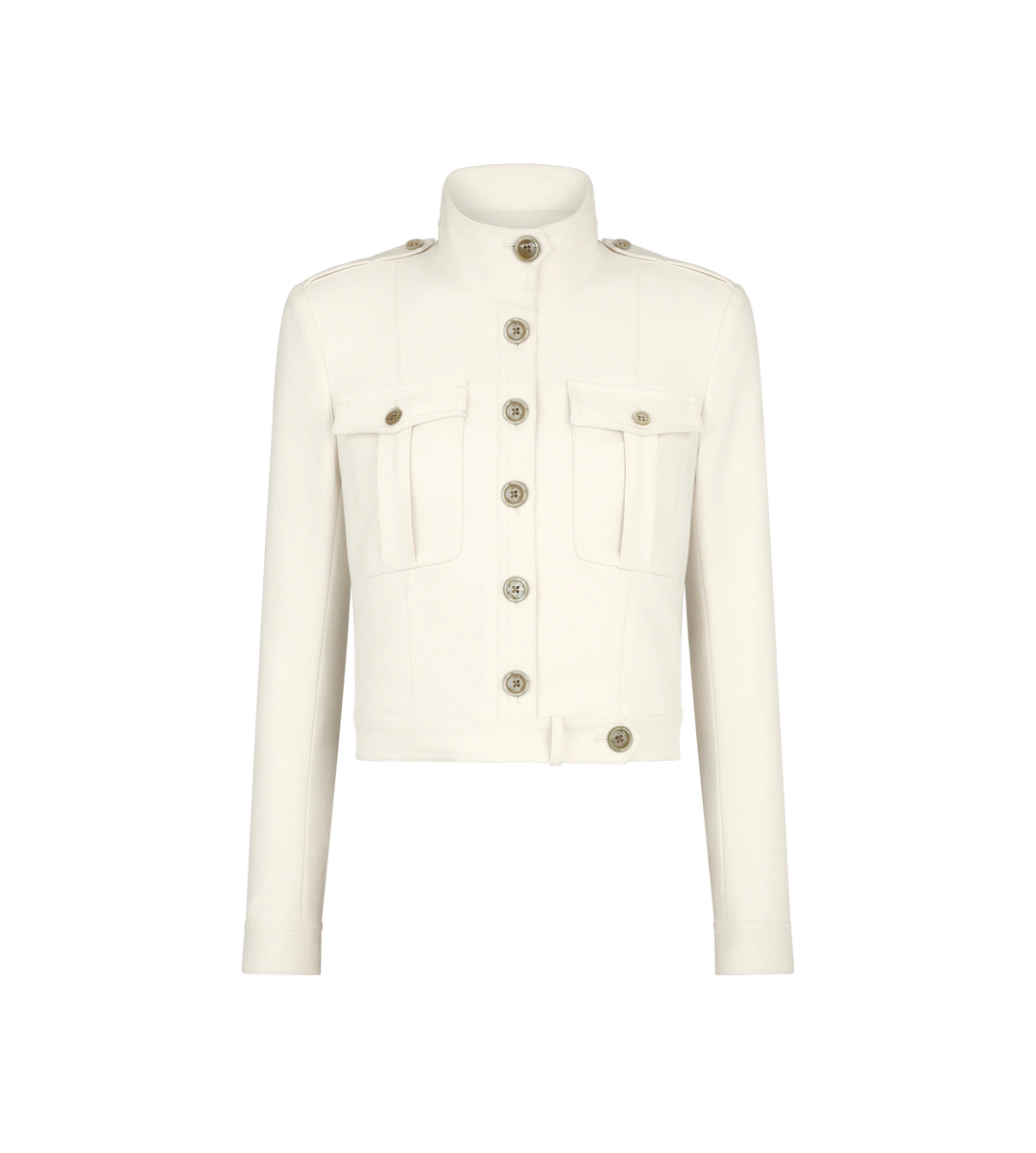 CHAQUETA SAFARI CORTA CON CUELLO ALTO