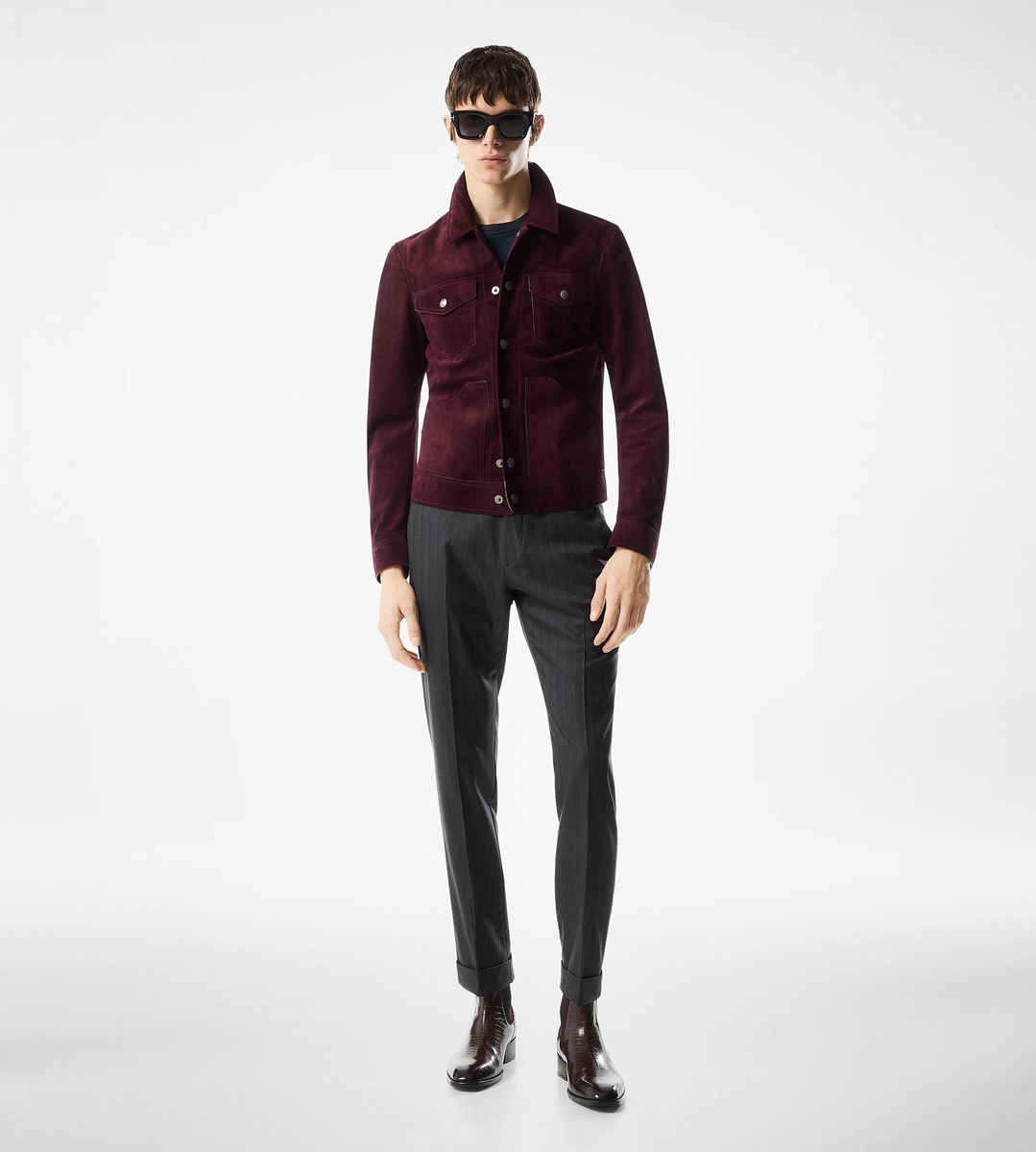 CHAQUETA WESTERN DE ANTE Y CACHEMIRA CHAQUETA WESTERN DE ANTE Y CACHEMIRA