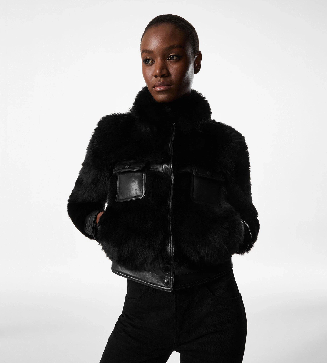 CHAQUETA WESTERN DE PIEL DE BORREGUITO Y CUERO