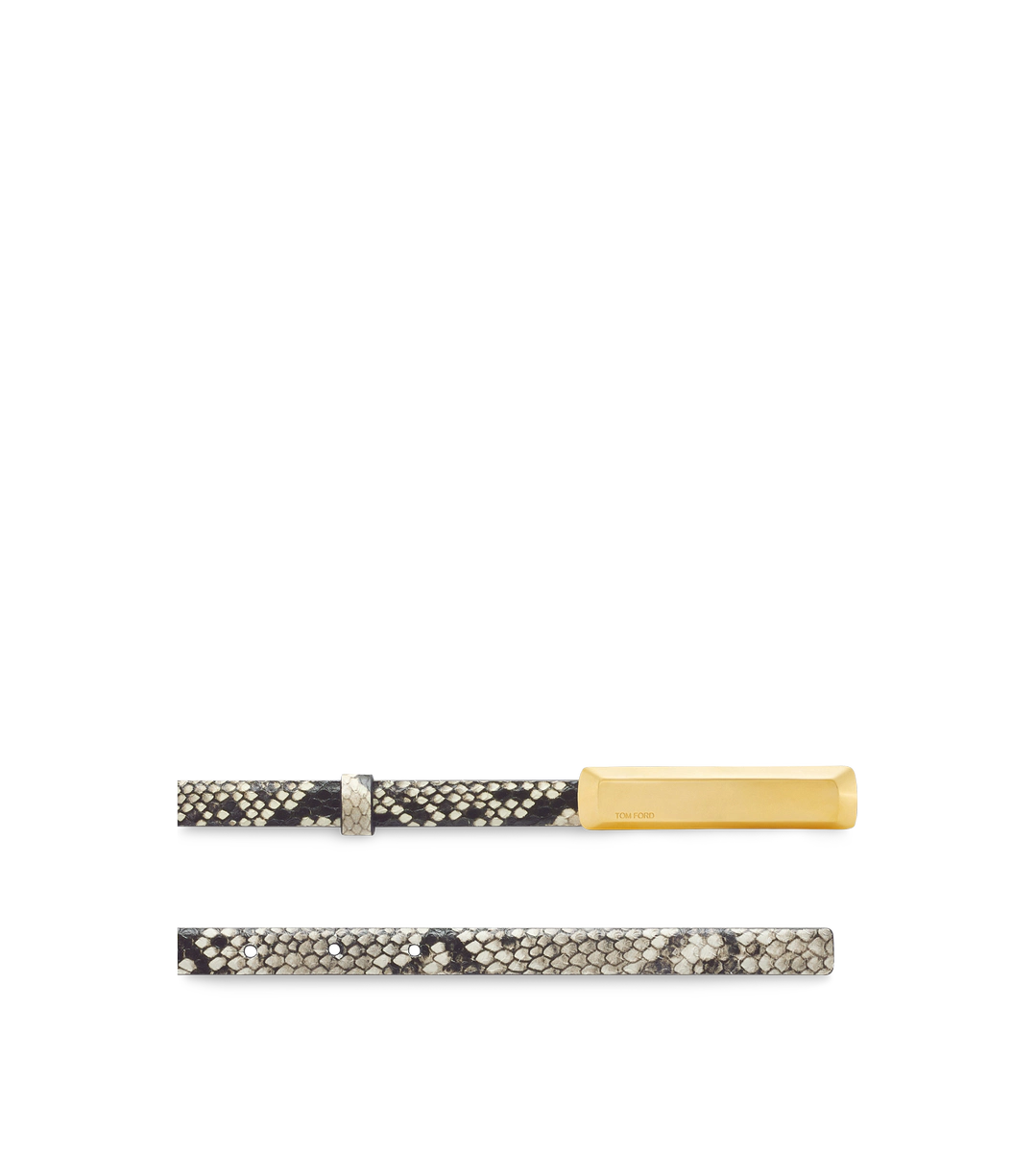 CINTURÓN DE BARRA DE PITÓN ESTAMPADO