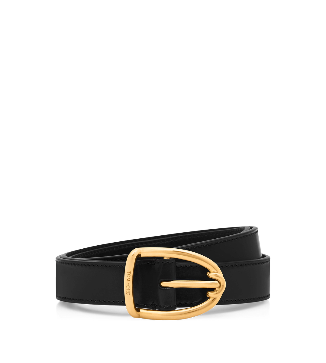 CINTURÓN DE CUERO LISO CON HEBILLA EN ÁNGULO