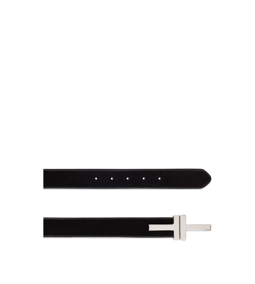 CINTURÓN DOBLE T DE CUERO LISO