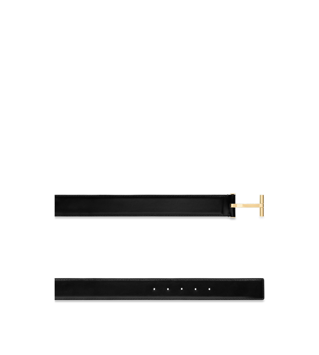 CINTURÓN EN T DE CUERO LISO