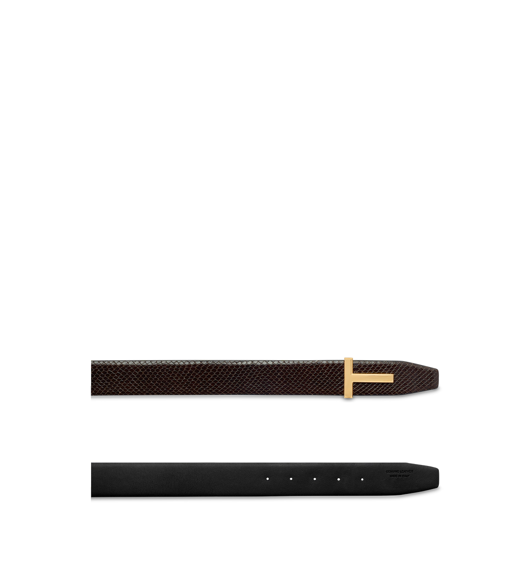 CINTURÓN REVERSIBLE CON ICONOS DE PITÓN ESTAMPADO