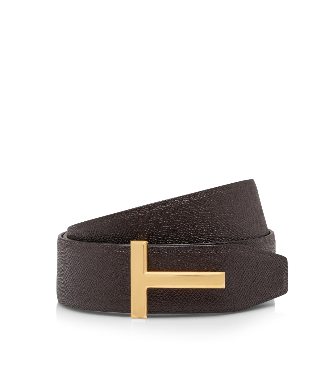 CINTURÓN T ICON DE CUERO DE GRANO PEQUEÑO