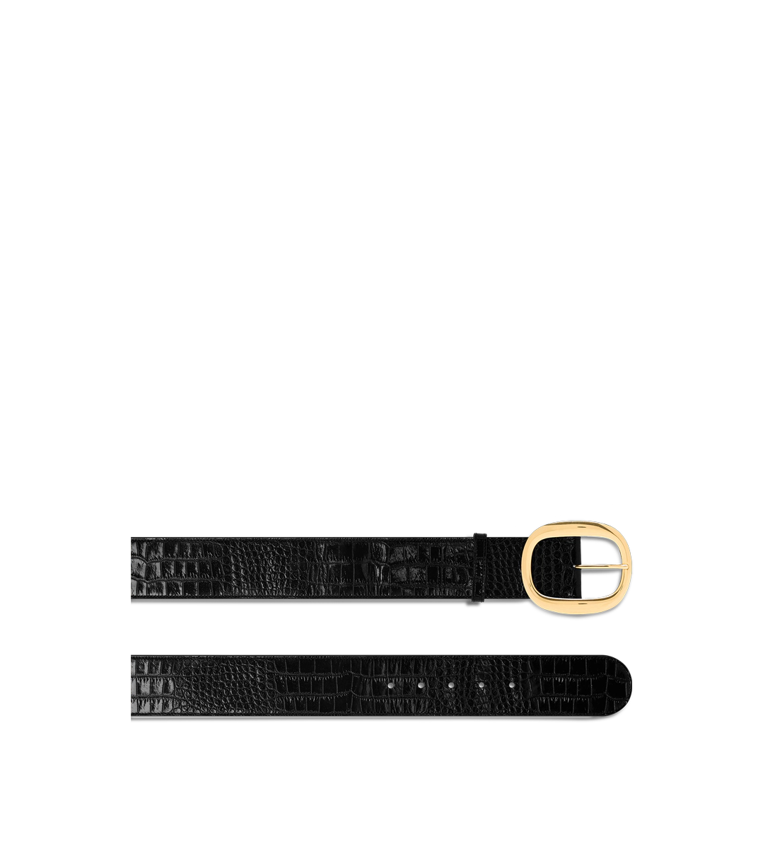 CINTURÓN ÚRSULA DE PIEL DE COCODRILO ESTAMPADA BRILLANTE